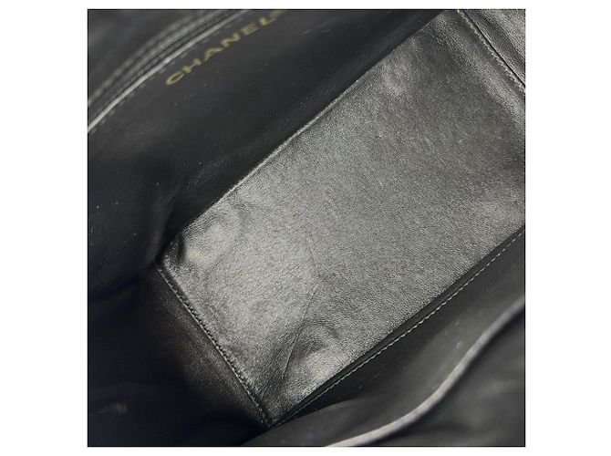 Borsa Chanel in pelle di vitello martellata nera Nero - vista 5