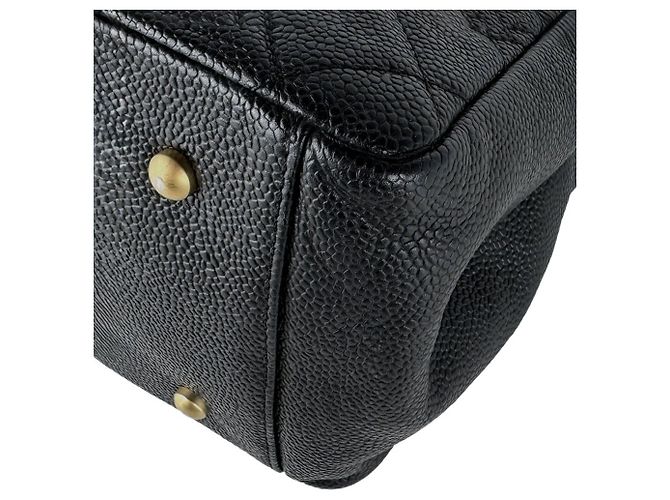 Borsa Chanel in pelle di vitello martellata nera Nero - vista 8