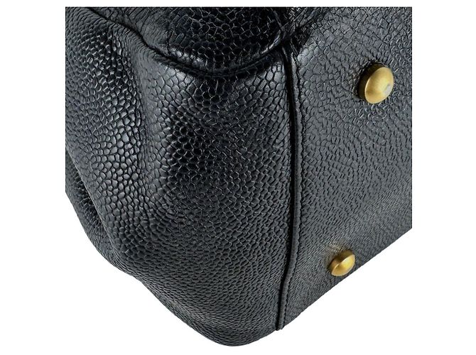 Borsa Chanel in pelle di vitello martellata nera Nero - vista 9