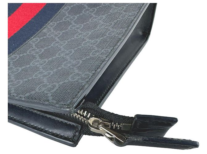 Pochette Gucci Navy GG Supreme Bleu Marine - vue 6
