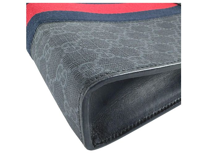 Pochette Gucci Navy GG Supreme Bleu Marine - vue 9