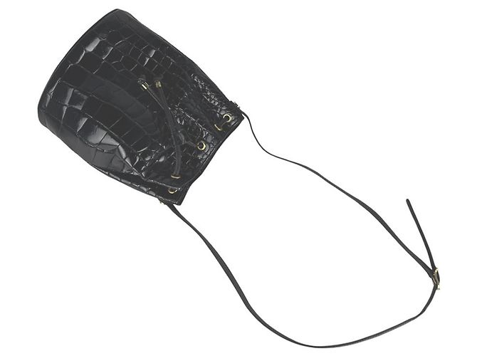 Céline Bolso de hombro de piel grabada Celine Negro - vista 10