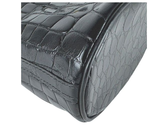 Céline Bolso de hombro de piel grabada Celine Negro - vista 8