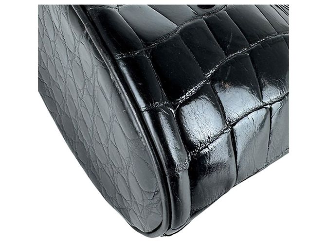 Céline Bolso de hombro de piel grabada Celine Negro - vista 9