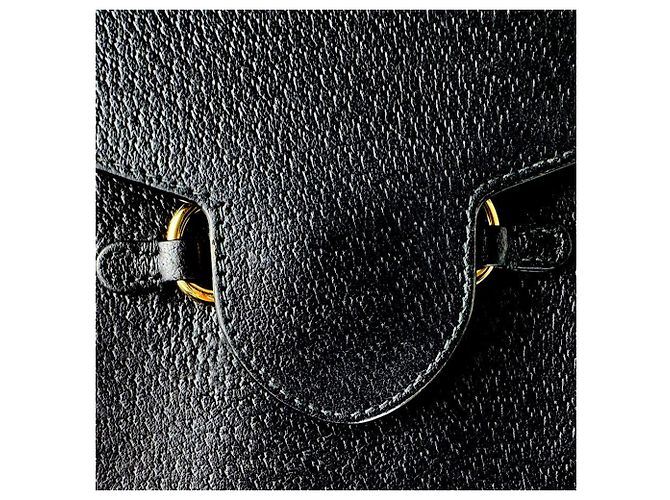Bolsa de ombro Gucci em couro preto - vista 10