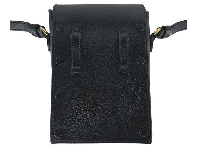 Bolsa de ombro Gucci em couro preto - vista 3