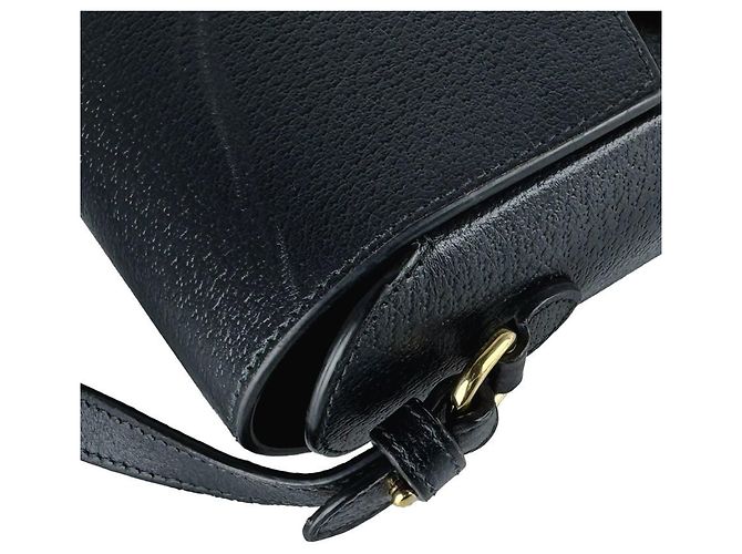 Bolsa de ombro Gucci em couro preto - vista 6