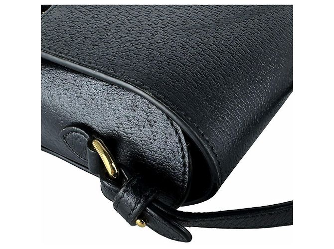 Bolsa de ombro Gucci em couro preto - vista 7