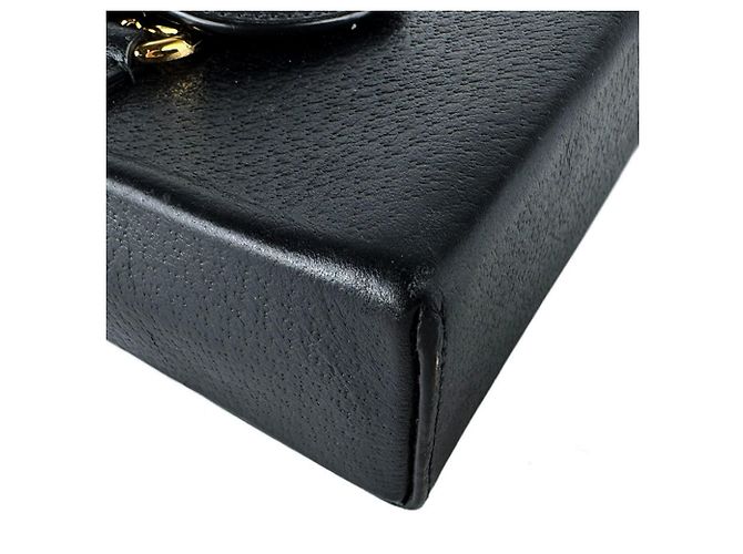 Bolsa de ombro Gucci em couro preto - vista 8