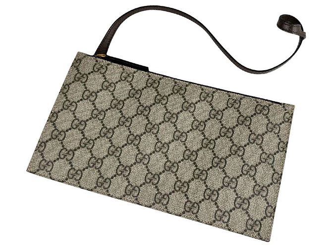 Borsa Tote Gucci Ophidia GG Supreme Canvas Marrone Giallo - vista 11