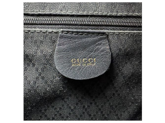 Gucci Bamboo Leder-Rucksack Schwarz - Ansicht 13
