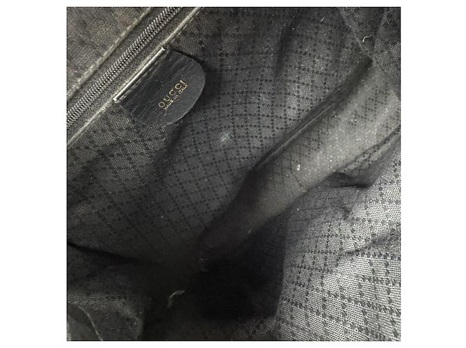 Gucci Bamboo Leder-Rucksack Schwarz - Ansicht 5