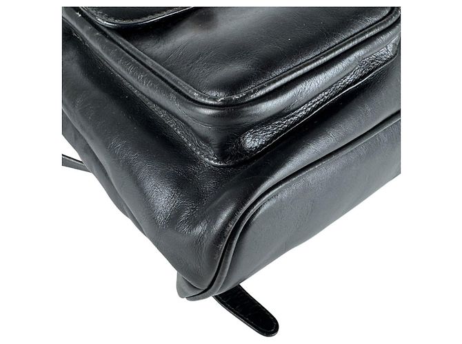 Gucci Bamboo Leder-Rucksack Schwarz - Ansicht 9