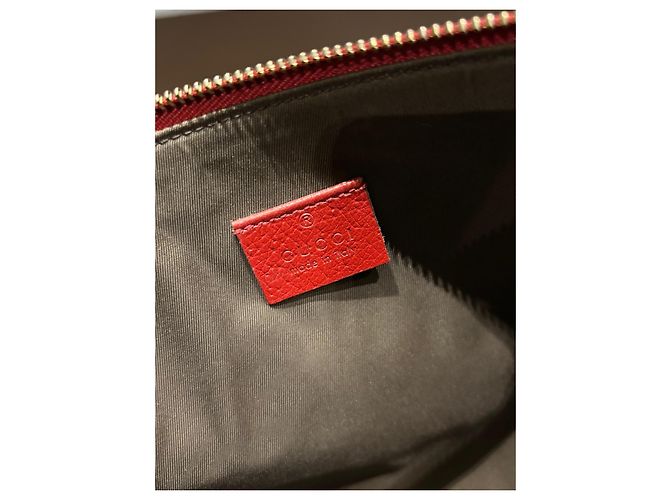 Pochette Gucci GG Supreme Stampa Uccello Marrone Bianco Rosso Blu Beige Verde Giallo - vista 3