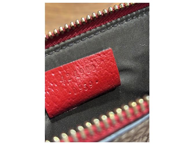 Pochette Gucci GG Supreme Stampa Uccello Marrone Bianco Rosso Blu Beige Verde Giallo - vista 4