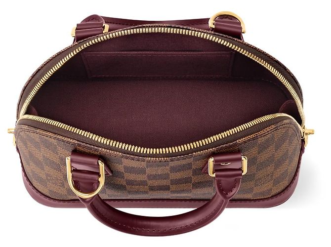 Louis Vuitton Alma BB Damier Handtasche Braun Damier ebene - Ansicht 2