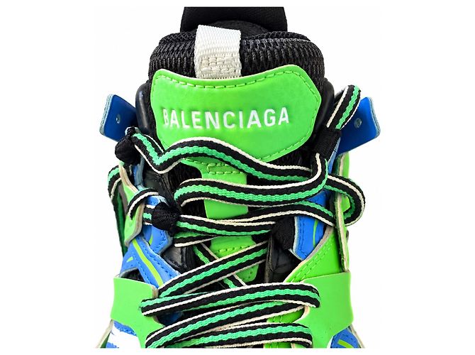 Balenciaga Track Sneakers Verde Blu Nero Bianco - vista 2