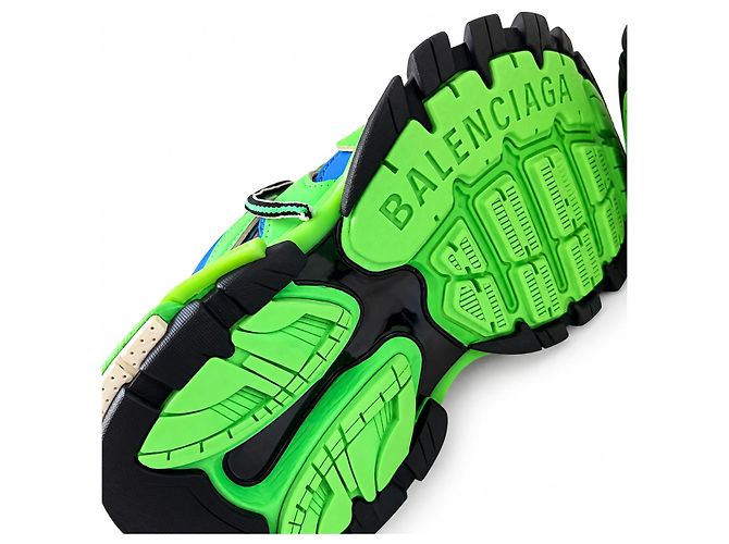 Balenciaga Track Sneakers Verde Blu Nero Bianco - vista 5