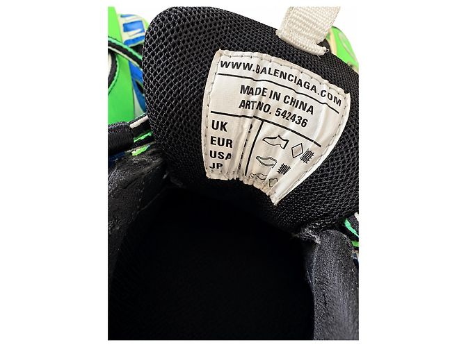 Balenciaga Track Sneakers Verde Blu Nero Bianco - vista 9