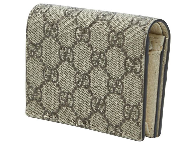 Cartera bi-fold Gucci GG Supreme Blanco Beige - vista 2