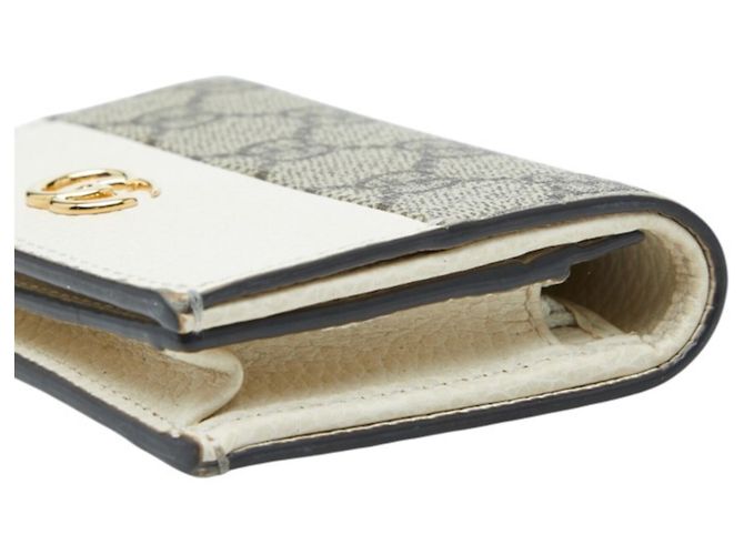 Cartera bi-fold Gucci GG Supreme Blanco Beige - vista 4