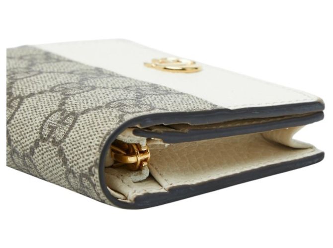 Cartera bi-fold Gucci GG Supreme Blanco Beige - vista 5