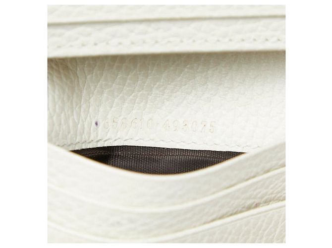 Cartera bi-fold Gucci GG Supreme Blanco Beige - vista 7