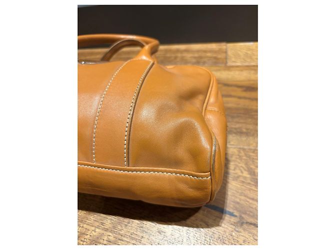 Prada Bolso Satchel Vitello Daino Castaño - vista 8