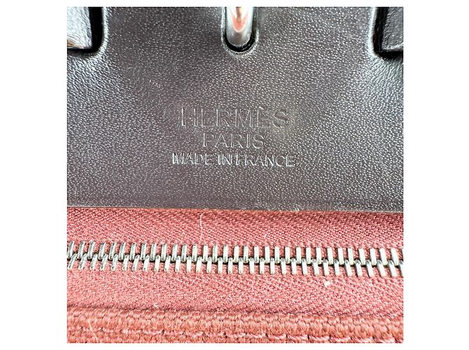 Hermès Hermes Herbag Zip Leather and Toile 31 Marron - vue 6