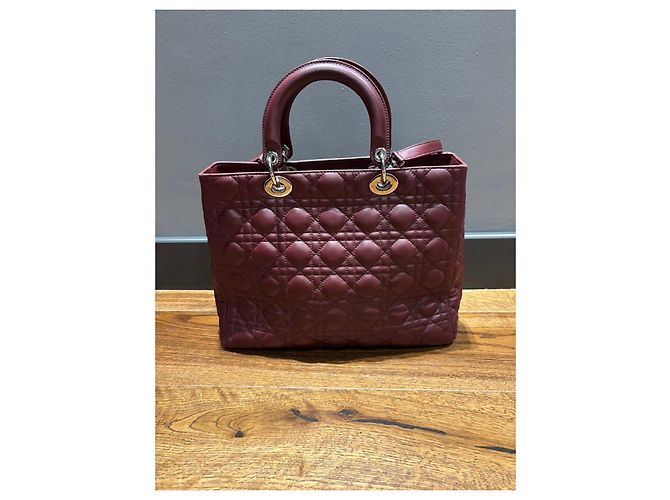 Borsa Christian Dior Lady Dior Borgogna Bordò - vista 2