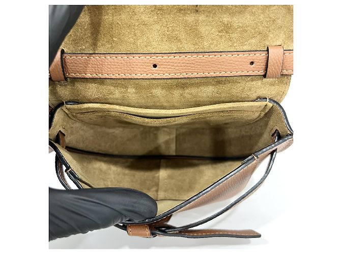 Cinto Loewe Gate Belt Leather Mini Marrom - vista 5