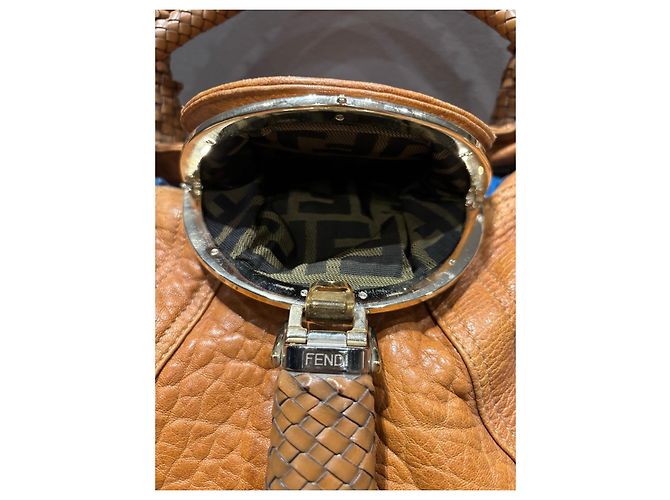 Borsa Fendi Spy in pelle marrone - vista 3