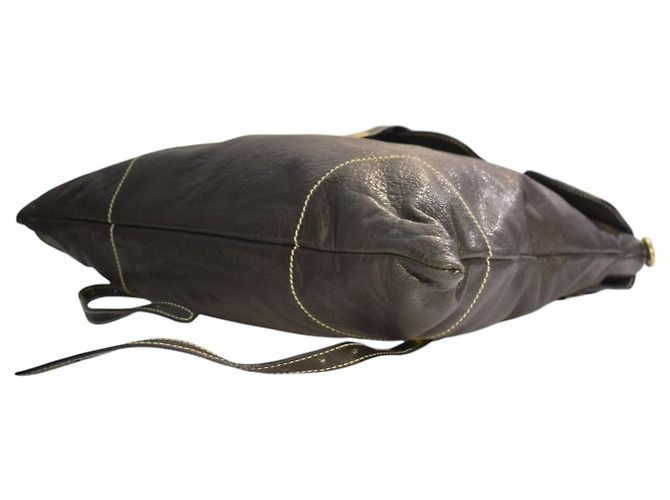 Miu Miu Bolso Tote Mochila Convertible de Piel Glaseada Negra Negro - vista 11