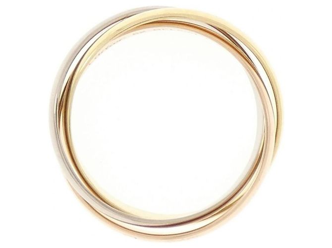 Anello Cartier Trinity in oro rosa bianco e giallo 18K - vista 2