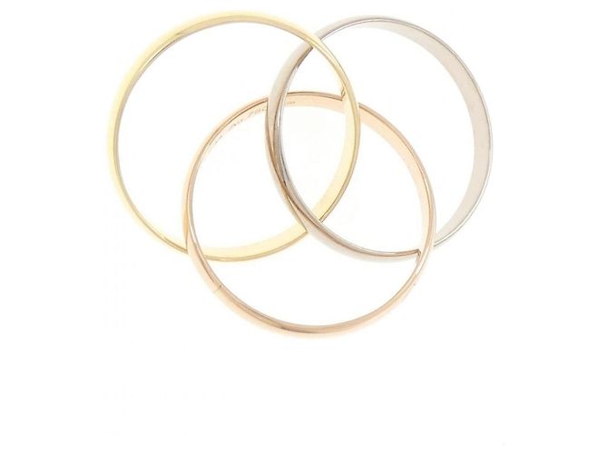 Anello Cartier Trinity in oro rosa bianco e giallo 18K - vista 3