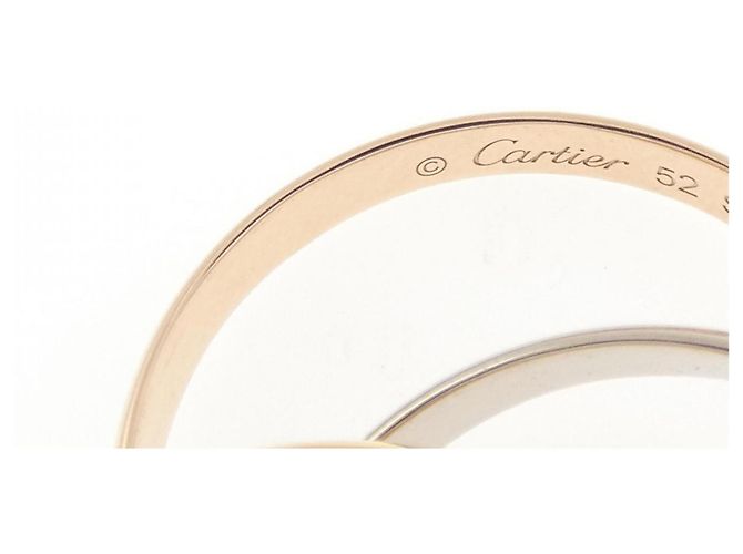 Anello Cartier Trinity in oro rosa bianco e giallo 18K - vista 4