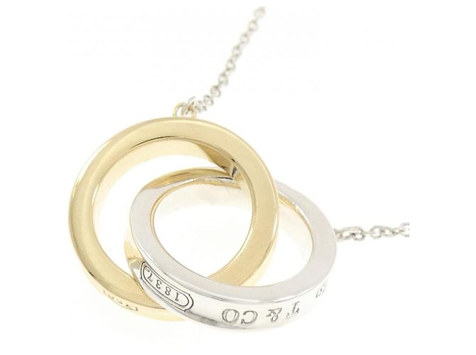 Autre Marque Collier Tiffany & Co. 1837 Interlocking Argenté Doré - vue 4