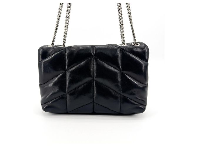 Autre Marque Saint Laurent Loulou Puffer Quilted Leather Small Nero - vista 2