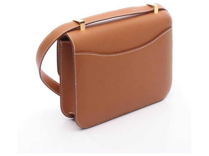 Hermès Bolso de hombro Hermes Constance 24 Gold Castaño - vista 2