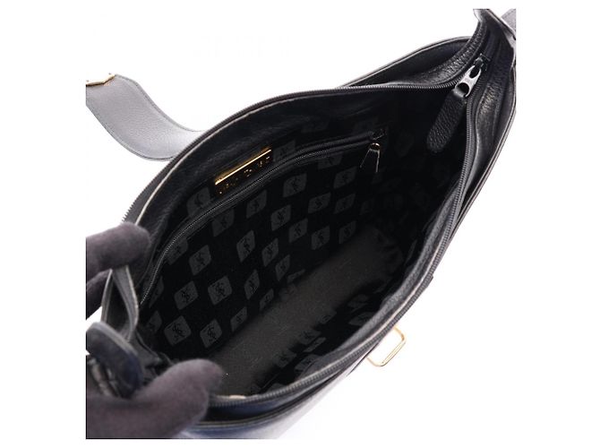Borsa a tracolla in pelle nera Yves Saint Laurent Nero - vista 3