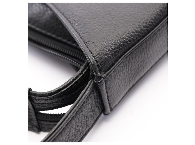 Borsa a tracolla in pelle nera Yves Saint Laurent Nero - vista 9