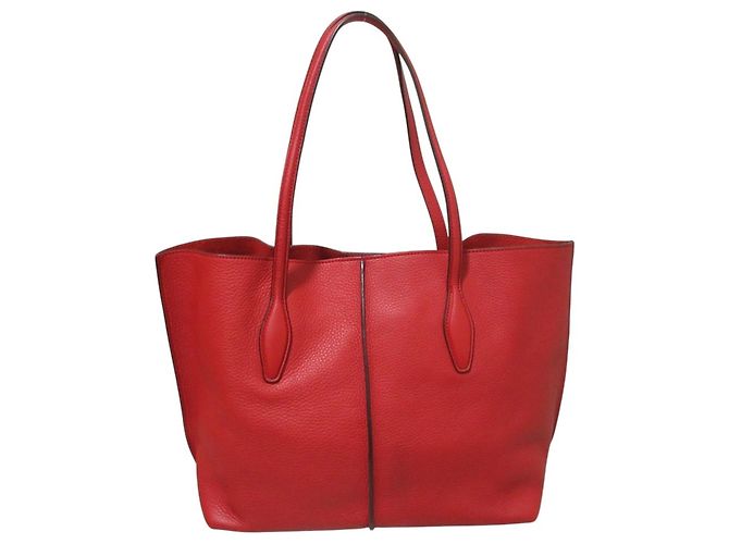 Tod's Joy Leder Tote/Schultertasche Rot - Ansicht 2