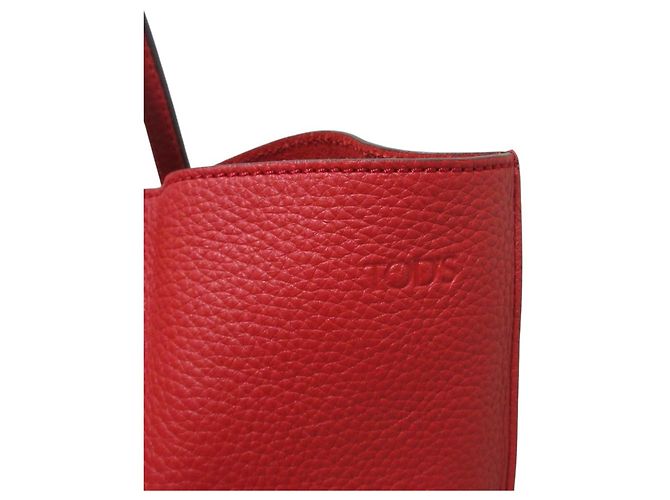 Tod's Joy Leder Tote/Schultertasche Rot - Ansicht 8