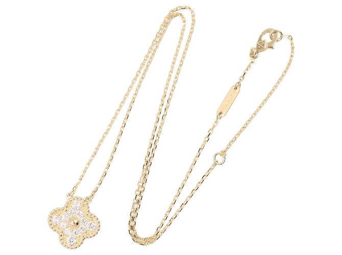 Collana Van Cleef & Arpels Vintage Alhambra Diamanti D'oro - vista 2