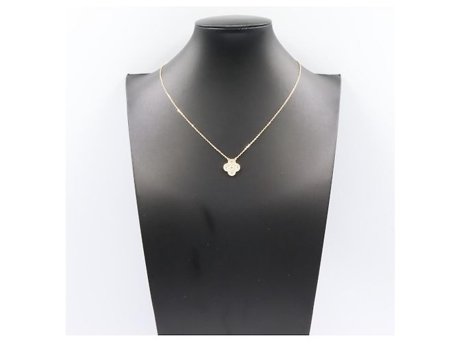 Collana Van Cleef & Arpels Vintage Alhambra Diamanti D'oro - vista 5