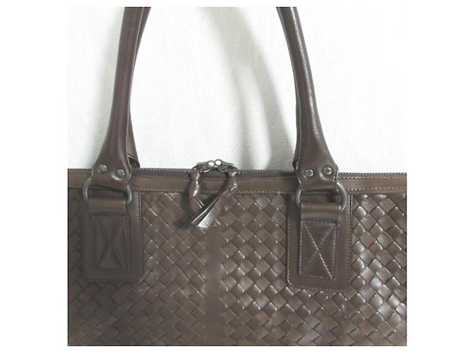 Borsetta Bottega Veneta Intrecciato Marrone - vista 7
