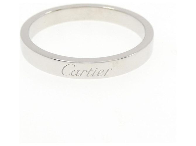 Cartier Gravierter Ring aus Platin - Ansicht 2