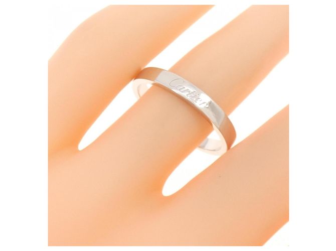 Cartier Gravierter Ring aus Platin - Ansicht 3