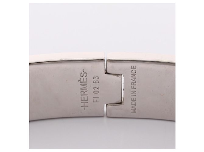 Hermès Brazalete Hermes Clic Clac PM Negro Plata - vista 4