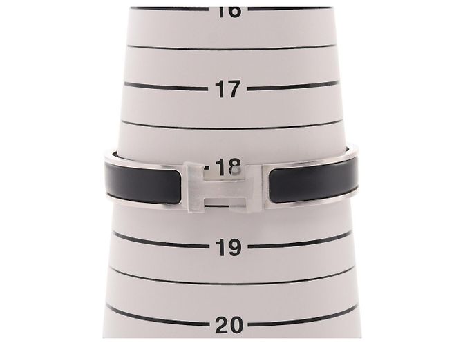 Hermès Brazalete Hermes Clic Clac PM Negro Plata - vista 5